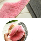 Winter Home Men And Women Solid Color Slippers Fashion Couple Plush Slippers Warm Indoors Bedroom Floor Shoes Warm Cotton Memory Foam Slippers Soft Yarn House Slippers Stevvex