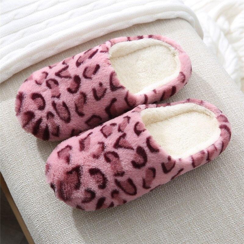 Winter Home Slippers Women Cotton Shoes Soft Plush Indoor Slippers Shoes For Women Men Couple Warm Fur Slippers Cute Comfy Fuzzy Knitted Memory Foam Slip On House Slippers Stevvex