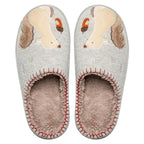 Winter House Women Fur Slippers Soft Memory Foam Sole Cute Fox Bear Bedroom Fluffy Slippers Couples Plush Shoes Comfortable Closed Toe House Slippers Shoes Anti slip Sandals Lightweight Winter Indoor Cartoon Slippers