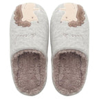 Winter House Women Fur Slippers Soft Memory Foam Sole Cute Fox Bear Bedroom Fluffy Slippers Couples Plush Shoes Comfortable Closed Toe House Slippers Shoes Anti slip Sandals Lightweight Winter Indoor Cartoon Slippers