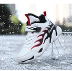 Winter Kids Sneakers Leather Children Sports Shoes Plush Warm Running Shoes For Boys Fashion Casual Walking Sneakers Water Resistant Hiking Boots Non Slip Athletic Outdoor Sneakers Stevvex