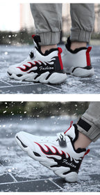 Winter Kids Sneakers Leather Children Sports Shoes Plush Warm Running Shoes For Boys Fashion Casual Walking Sneakers Water Resistant Hiking Boots Non Slip Athletic Outdoor Sneakers Stevvex
