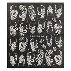 Winter Knit Sweater Cloth Pattern 5D Nails Decal Engraved Embossed Nail Art Adhesive Decals For new year Valentines Gift Palm Leaf Nail Self-Adhesive Decals Nail Stickers Water Transfer Fresh Nail Decals for Nail Art Butterfly Palm