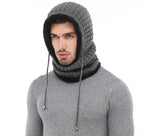 Winter Knitted Hat Beanie Men Beany Skellies Beanies Winter Hats For Women Men Caps Gorgas Bonnet Mask Brand Hats Hooded Cowl Neckerchief with Drawstring Soft Balaclava Pullover Knitted Beanie for Adults Men Women Ski Caps Stevvex