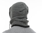 Winter Knitted Hat Beanie Men Beany Skellies Beanies Winter Hats For Women Men Caps Gorgas Bonnet Mask Brand Hats Hooded Cowl Neckerchief with Drawstring Soft Balaclava Pullover Knitted Beanie for Adults Men Women Ski Caps Stevvex
