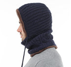 Winter Knitted Hat Beanie Men Beany Skellies Beanies Winter Hats For Women Men Caps Gorgas Bonnet Mask Brand Hats Hooded Cowl Neckerchief with Drawstring Soft Balaclava Pullover Knitted Beanie for Adults Men Women Ski Caps Stevvex