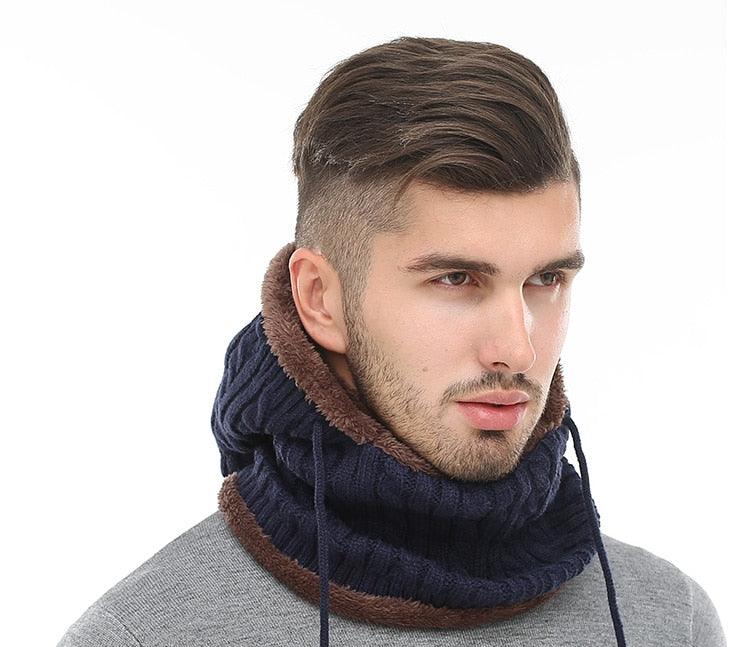 Winter Knitted Hat Beanie Men Beany Skellies Beanies Winter Hats For Women Men Caps Gorgas Bonnet Mask Brand Hats Hooded Cowl Neckerchief with Drawstring Soft Balaclava Pullover Knitted Beanie for Adults Men Women Ski Caps Stevvex