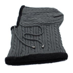 Winter Knitted Hat Beanie Men Beany Skellies Beanies Winter Hats For Women Men Caps Gorgas Bonnet Mask Brand Hats Hooded Cowl Neckerchief with Drawstring Soft Balaclava Pullover Knitted Beanie for Adults Men Women Ski Caps Stevvex