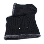 Winter Knitted Hat Beanie Men Beany Skellies Beanies Winter Hats For Women Men Caps Gorgas Bonnet Mask Brand Hats Hooded Cowl Neckerchief with Drawstring Soft Balaclava Pullover Knitted Beanie for Adults Men Women Ski Caps Stevvex