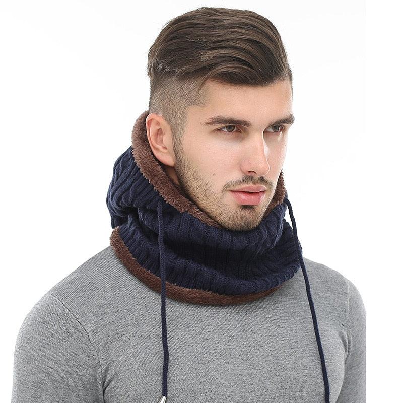 Winter Knitted Hat Beanie Men Beany Skellies Beanies Winter Hats For Women Men Caps Gorgas Bonnet Mask Brand Hats Hooded Cowl Neckerchief with Drawstring Soft Balaclava Pullover Knitted Beanie for Adults Men Women Ski Caps Stevvex