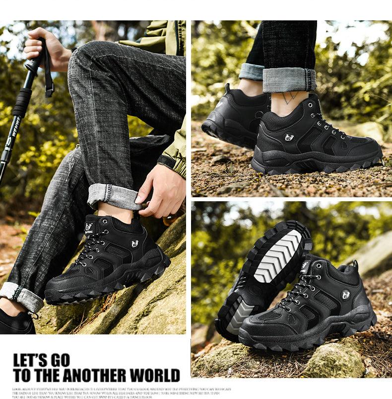 Winter Leather Mens Boots Fur Super Warm Snow Boots Men Winter Work Casual Shoes High Top Rubber Boots Winter Warm Outdoor Walking Lace Up Anti-Slip Breathable Ankle Booties Stevvex