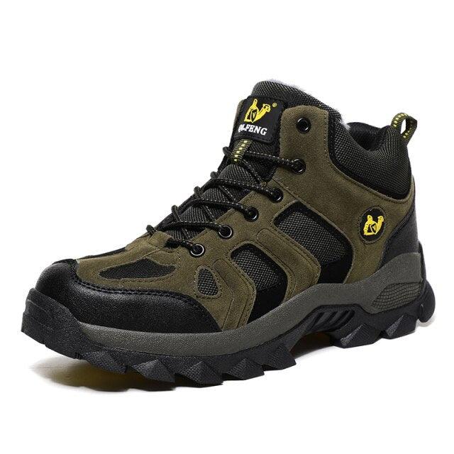 Winter Leather Mens Boots Fur Super Warm Snow Boots Men Winter Work Casual Shoes High Top Rubber Boots Winter Warm Outdoor Walking Lace Up Anti-Slip Breathable Ankle Booties Stevvex