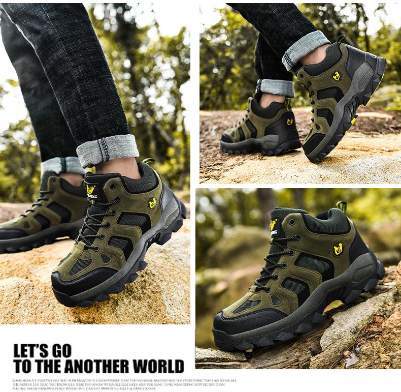 Winter Leather Mens Boots Fur Super Warm Snow Boots Men Winter Work Casual Shoes High Top Rubber Boots Winter Warm Outdoor Walking Lace Up Anti-Slip Breathable Ankle Booties Stevvex