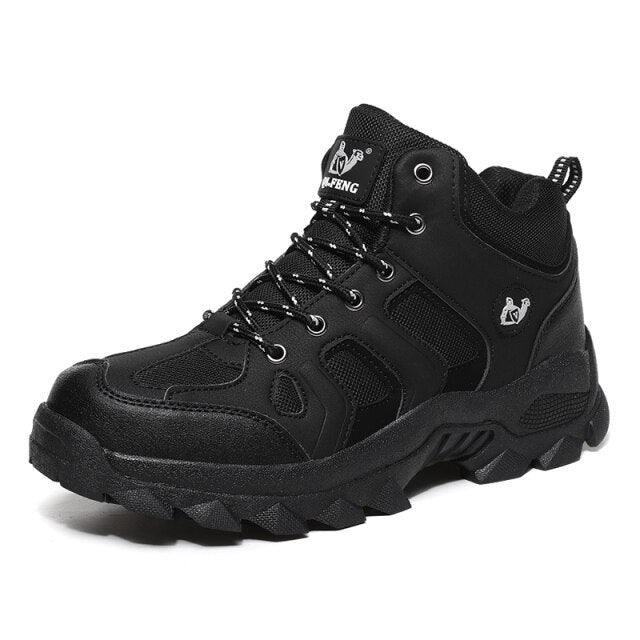 Winter Leather Mens Boots Fur Super Warm Snow Boots Men Winter Work Casual Shoes High Top Rubber Boots Winter Warm Outdoor Walking Lace Up Anti-Slip Breathable Ankle Booties Stevvex