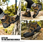 Winter Leather Mens Boots Fur Super Warm Snow Boots Men Winter Work Casual Shoes High Top Rubber Boots Winter Warm Outdoor Walking Lace Up Anti-Slip Breathable Ankle Booties Stevvex