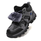 Winter Leather Mens Boots Fur Super Warm Snow Boots Men Winter Work Casual Shoes High Top Rubber Boots Winter Warm Outdoor Walking Lace Up Anti-Slip Breathable Ankle Booties Stevvex