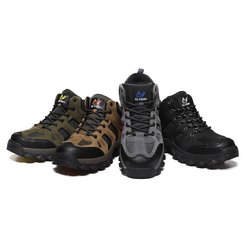 Winter Leather Mens Boots Fur Super Warm Snow Boots Men Winter Work Casual Shoes High Top Rubber Boots Winter Warm Outdoor Walking Lace Up Anti-Slip Breathable Ankle Booties Stevvex
