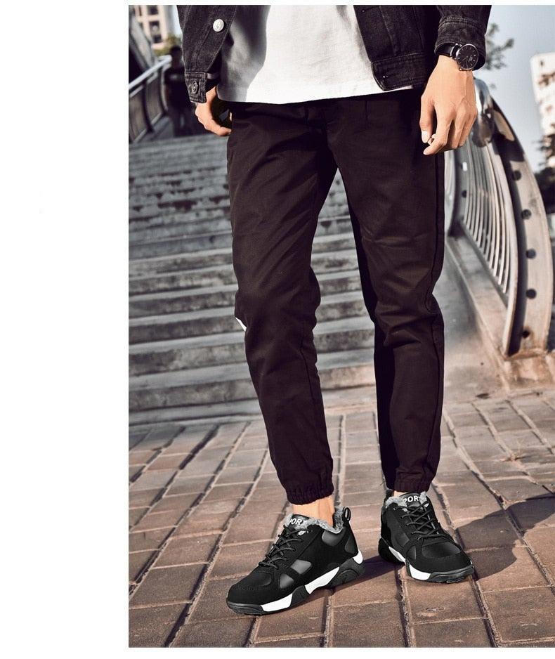 Winter Leather Sneakers Keep Warm Waterproof Mans Sneakers Work Casual Shoes Mens Autumn Anti-slip Leather Lace Up Lightweight Soft Modern Comfortable Classic Walking Sneakers Stevvex