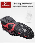 Winter Leather Sneakers Keep Warm Waterproof Mans Sneakers Work Casual Shoes Mens Autumn Anti-slip Leather Lace Up Lightweight Soft Modern Comfortable Classic Walking Sneakers Stevvex
