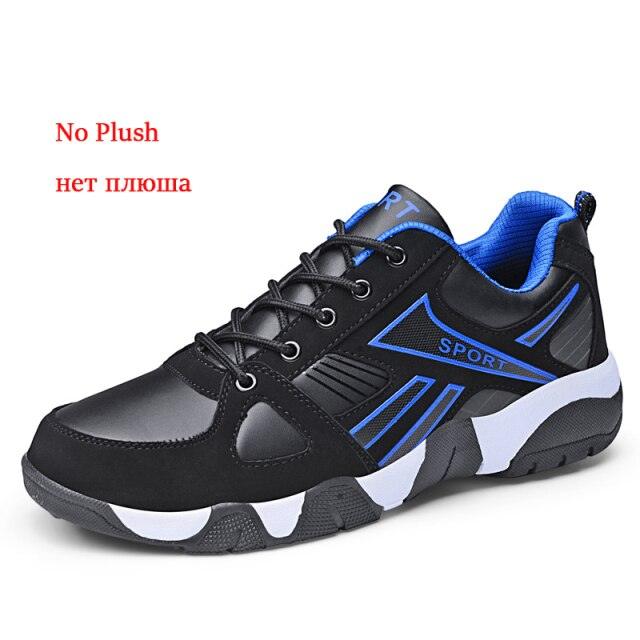 Winter Leather Sneakers Keep Warm Waterproof Mans Sneakers Work Casual Shoes Mens Autumn Anti-slip Leather Lace Up Lightweight Soft Modern Comfortable Classic Walking Sneakers Stevvex