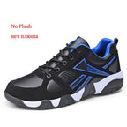 Winter Leather Sneakers Keep Warm Waterproof Mans Sneakers Work Casual Shoes Mens Autumn Anti-slip Leather Lace Up Lightweight Soft Modern Comfortable Classic Walking Sneakers Stevvex