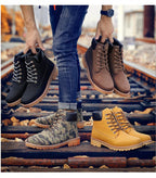 Winter Luxury Shoes Mens Flat Heel Boots Fashion Warm Ankle Boots Outdoor Warm Non Slip Fur Lined Ankle Boots Leather Winter Walking Shoes For Mens Stevvex