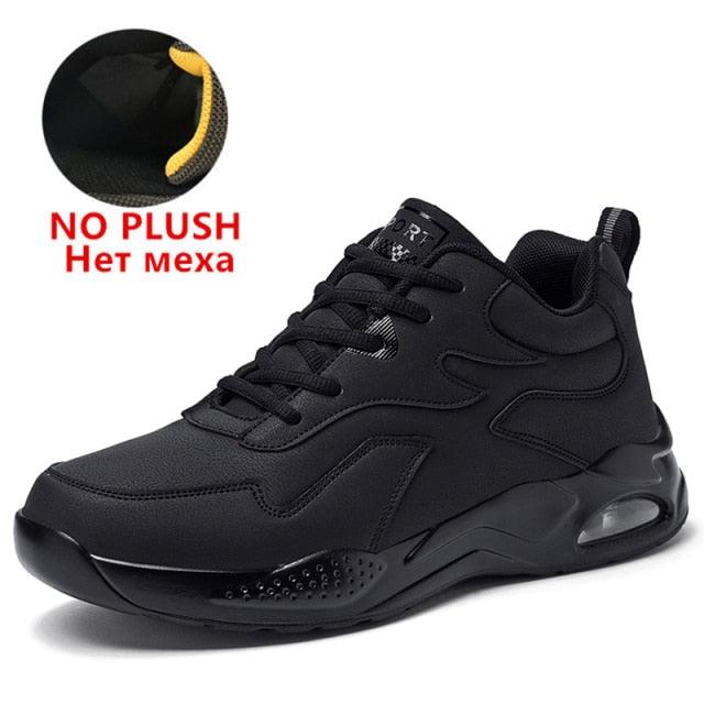 Winter Men's Thick Fur Warm Ankle Shoes Waterproof Men's Trend Casual Sneakers No-slip Shoes Men Footwear Low-Top Sneakers Non-Slip Wear-Resistant For Outdoor Sport Stevvex