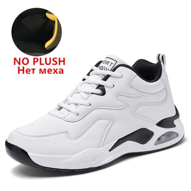 Winter Men's Thick Fur Warm Ankle Shoes Waterproof Men's Trend Casual Sneakers No-slip Shoes Men Footwear Low-Top Sneakers Non-Slip Wear-Resistant For Outdoor Sport Stevvex