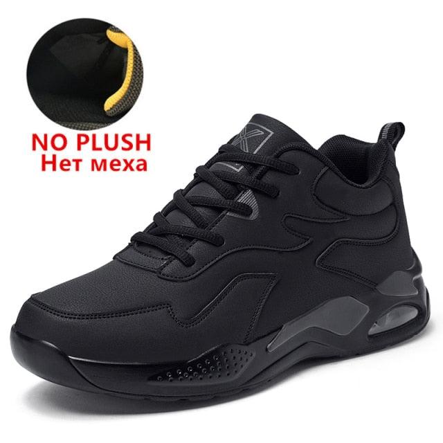 Winter Men's Thick Fur Warm Ankle Shoes Waterproof Men's Trend Casual Sneakers No-slip Shoes Men Footwear Low-Top Sneakers Non-Slip Wear-Resistant For Outdoor Sport Stevvex
