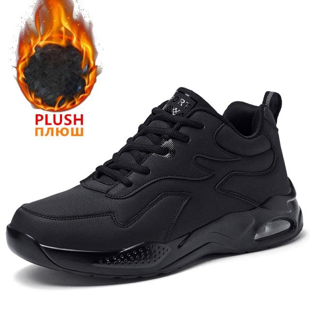 Winter Men's Thick Fur Warm Ankle Shoes Waterproof Men's Trend Casual Sneakers No-slip Shoes Men Footwear Low-Top Sneakers Non-Slip Wear-Resistant For Outdoor Sport Stevvex