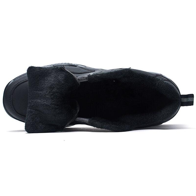 Winter Men's Thick Fur Warm Ankle Shoes Waterproof Men's Trend Casual Sneakers No-slip Shoes Men Footwear Low-Top Sneakers Non-Slip Wear-Resistant For Outdoor Sport Stevvex