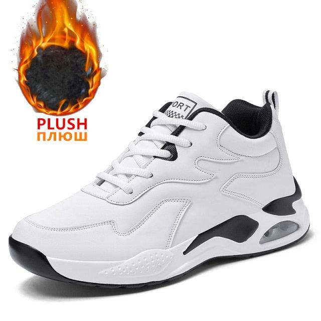 Winter Men's Thick Fur Warm Ankle Shoes Waterproof Men's Trend Casual Sneakers No-slip Shoes Men Footwear Low-Top Sneakers Non-Slip Wear-Resistant For Outdoor Sport Stevvex