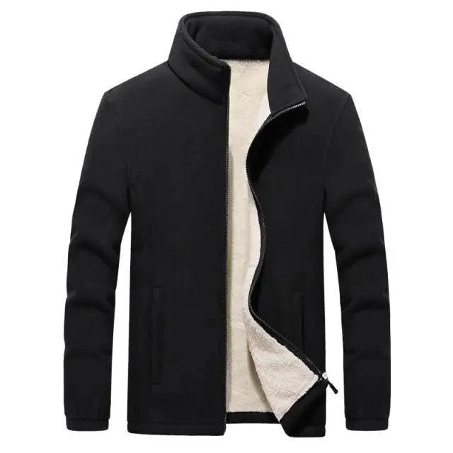 Winter Mens Jackets Thick Fleece Jackets Men Jackets Solid Casual Male Coats Clothing Men's Thickened Fleece Jackets New Trendy Up Unique Design Simple Jacket For Men Stylish Men's Fashion Clothing Stevvex