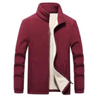 Winter Mens Jackets Thick Fleece Jackets Men Jackets Solid Casual Male Coats Clothing Men's Thickened Fleece Jackets New Trendy Up Unique Design Simple Jacket For Men Stylish Men's Fashion Clothing Stevvex