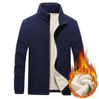 Winter Mens Jackets Thick Fleece Jackets Men Jackets Solid Casual Male Coats Clothing Men's Thickened Fleece Jackets New Trendy Up Unique Design Simple Jacket For Men Stylish Men's Fashion Clothing Stevvex