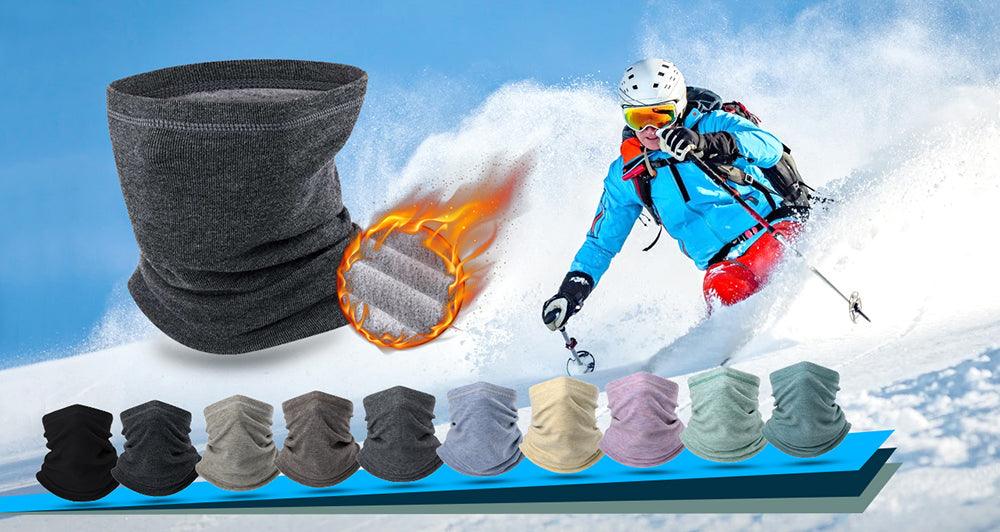 Winter Neck Warmer Gaiter Bandana Mask Tube Scarf Fleece Half Face Cover Sports Thermal Ski Hunting Cycling Snowboard Men Women Mask Headwear Scarf Bandana Hood Half Breathable Dustproof Hang-Ear Cap Bike Headbands Face Cover Stevvex