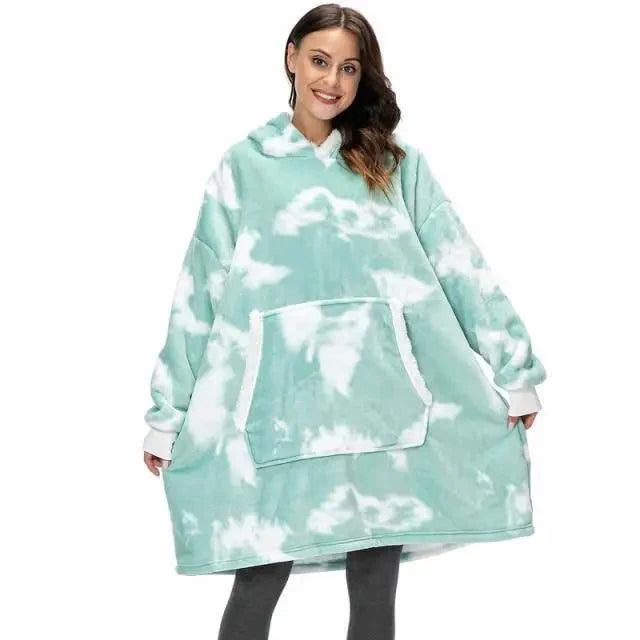 Winter Oversized Wearable Blanket Women Hoodies Sweatshirt TV Blanket With Sleeves Pullover Warm Soft Unisex Hoody Comfortable Sweatshirts For Autumn Stevvex
