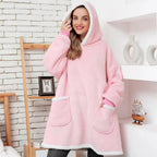 Winter Oversized Wearable Blanket Women Hoodies Sweatshirt TV Blanket With Sleeves Pullover Warm Soft Unisex Hoody Comfortable Sweatshirts For Autumn Stevvex