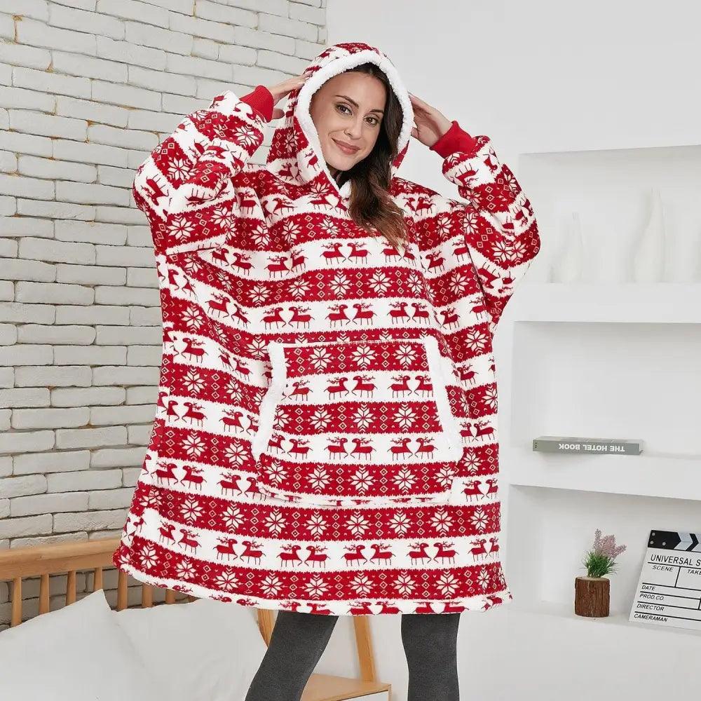 Winter Oversized Wearable Blanket Women Hoodies Sweatshirt TV Blanket With Sleeves Pullover Warm Soft Unisex Hoody Comfortable Sweatshirts For Autumn Stevvex