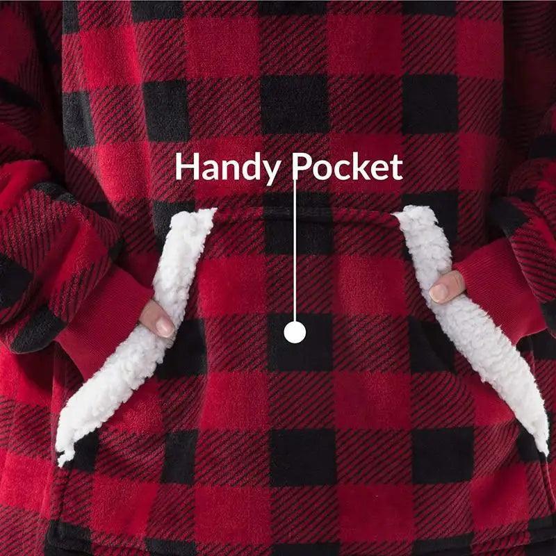 Winter Oversized Wearable Blanket Women Hoodies Sweatshirt TV Blanket With Sleeves Pullover Warm Soft Unisex Hoody Comfortable Sweatshirts For Autumn Stevvex