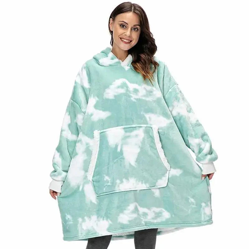 Winter Oversized Wearable Blanket Women Hoodies Sweatshirt TV Blanket With Sleeves Pullover Warm Soft Unisex Hoody Comfortable Sweatshirts For Autumn Stevvex