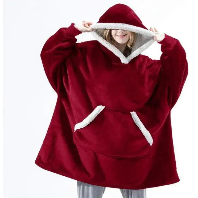 Winter Oversized Wearable Blanket Women Hoodies Sweatshirt TV Blanket With Sleeves Pullover Warm Soft Unisex Hoody Comfortable Sweatshirts For Autumn Stevvex