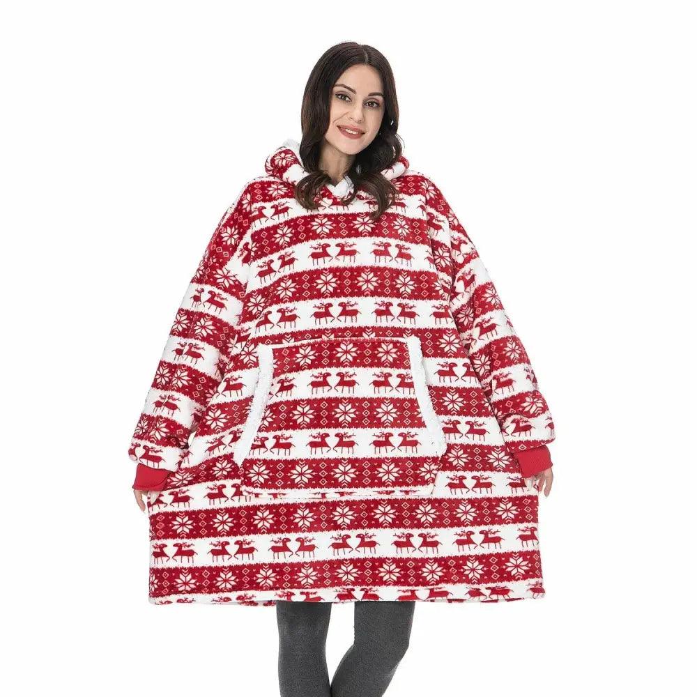 Winter Oversized Wearable Blanket Women Hoodies Sweatshirt TV Blanket With Sleeves Pullover Warm Soft Unisex Hoody Comfortable Sweatshirts For Autumn Stevvex