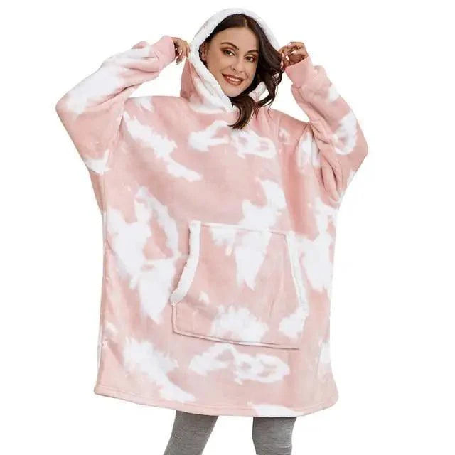 Winter Oversized Wearable Blanket Women Hoodies Sweatshirt TV Blanket With Sleeves Pullover Warm Soft Unisex Hoody Comfortable Sweatshirts For Autumn Stevvex