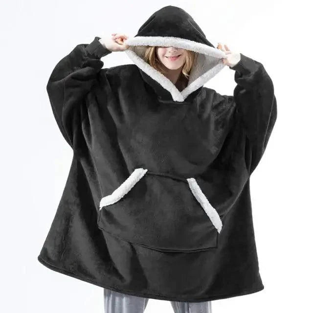Winter Oversized Wearable Blanket Women Hoodies Sweatshirt TV Blanket With Sleeves Pullover Warm Soft Unisex Hoody Comfortable Sweatshirts For Autumn Stevvex