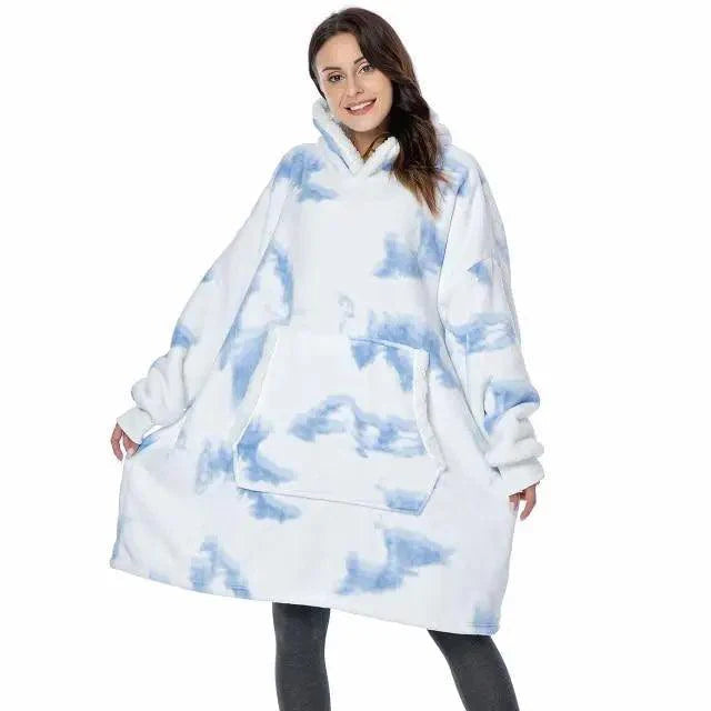Winter Oversized Wearable Blanket Women Hoodies Sweatshirt TV Blanket With Sleeves Pullover Warm Soft Unisex Hoody Comfortable Sweatshirts For Autumn Stevvex