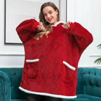 Winter Oversized Wearable Blanket Women Hoodies Sweatshirt TV Blanket With Sleeves Pullover Warm Soft Unisex Hoody Comfortable Sweatshirts For Autumn Stevvex