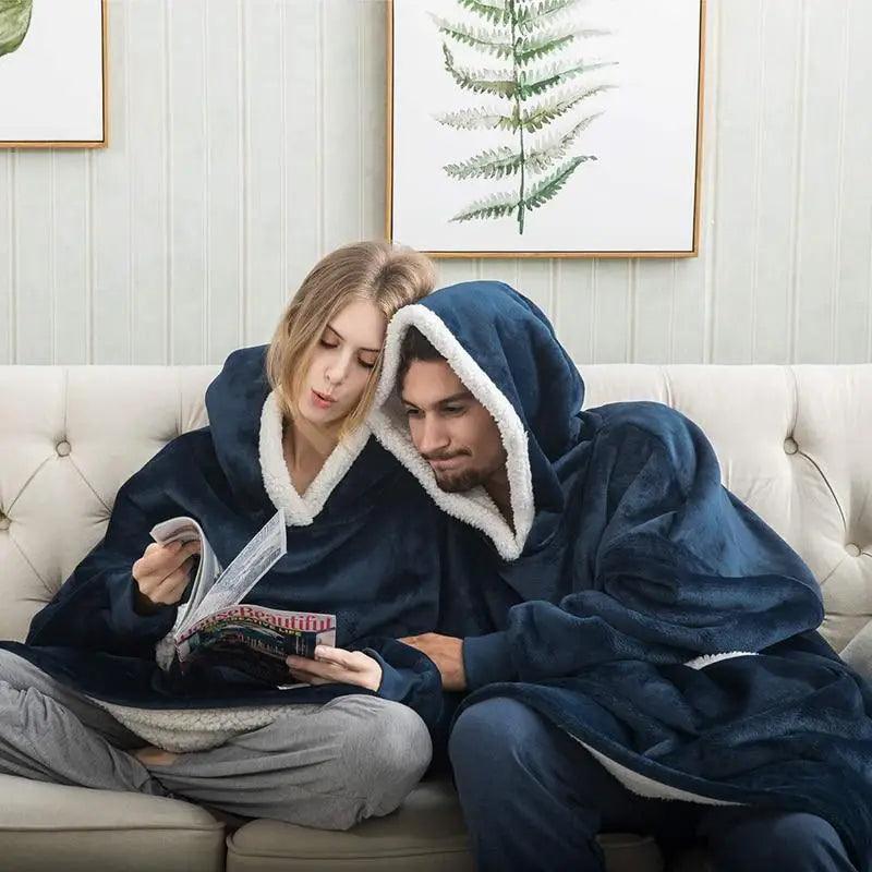 Winter Oversized Wearable Blanket Women Hoodies Sweatshirt TV Blanket With Sleeves Pullover Warm Soft Unisex Hoody Comfortable Sweatshirts For Autumn Stevvex