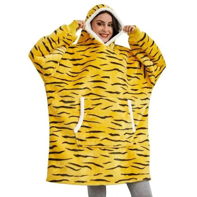 Winter Oversized Wearable Blanket Women Hoodies Sweatshirt TV Blanket With Sleeves Pullover Warm Soft Unisex Hoody Comfortable Sweatshirts For Autumn Stevvex