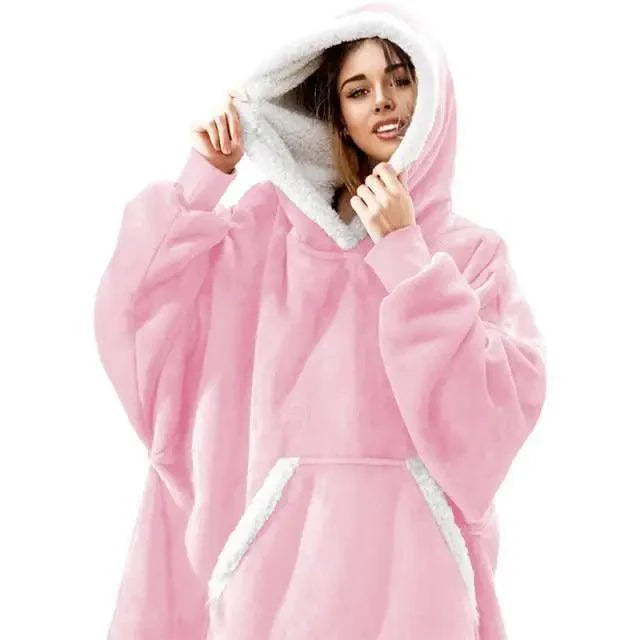 Winter Oversized Wearable Blanket Women Hoodies Sweatshirt TV Blanket With Sleeves Pullover Warm Soft Unisex Hoody Comfortable Sweatshirts For Autumn Stevvex